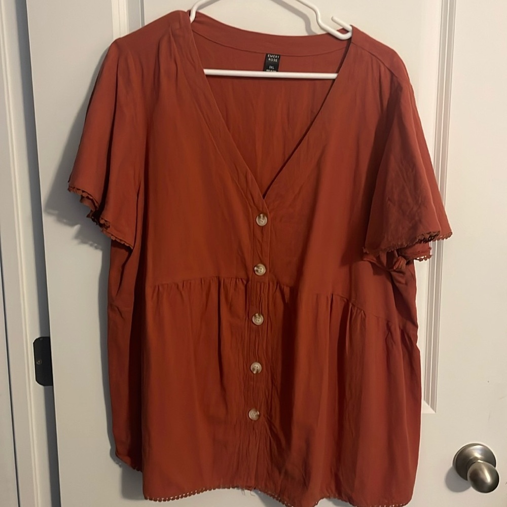 Burnt orange Emery Rose top
